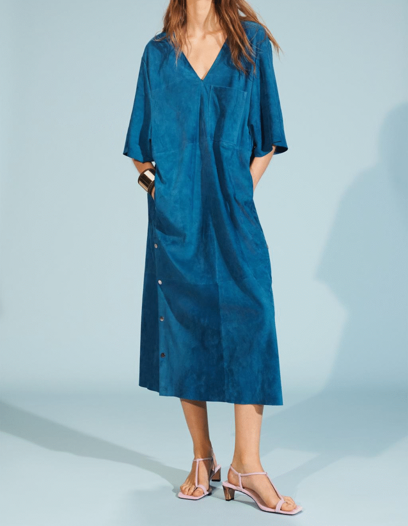 Custom Lounge Chic Teal Maxi Dress for Modern Days OEM ODM Women Clothes Casual dresses