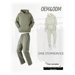 Olive Green Oversized Hoodie and Sweatpants Set Comfortable Casual Tracksuits