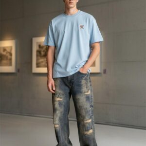blue t-shirt
