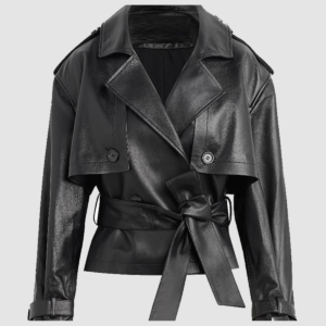 PF2507054 belted faux leather jacket: 03-detail