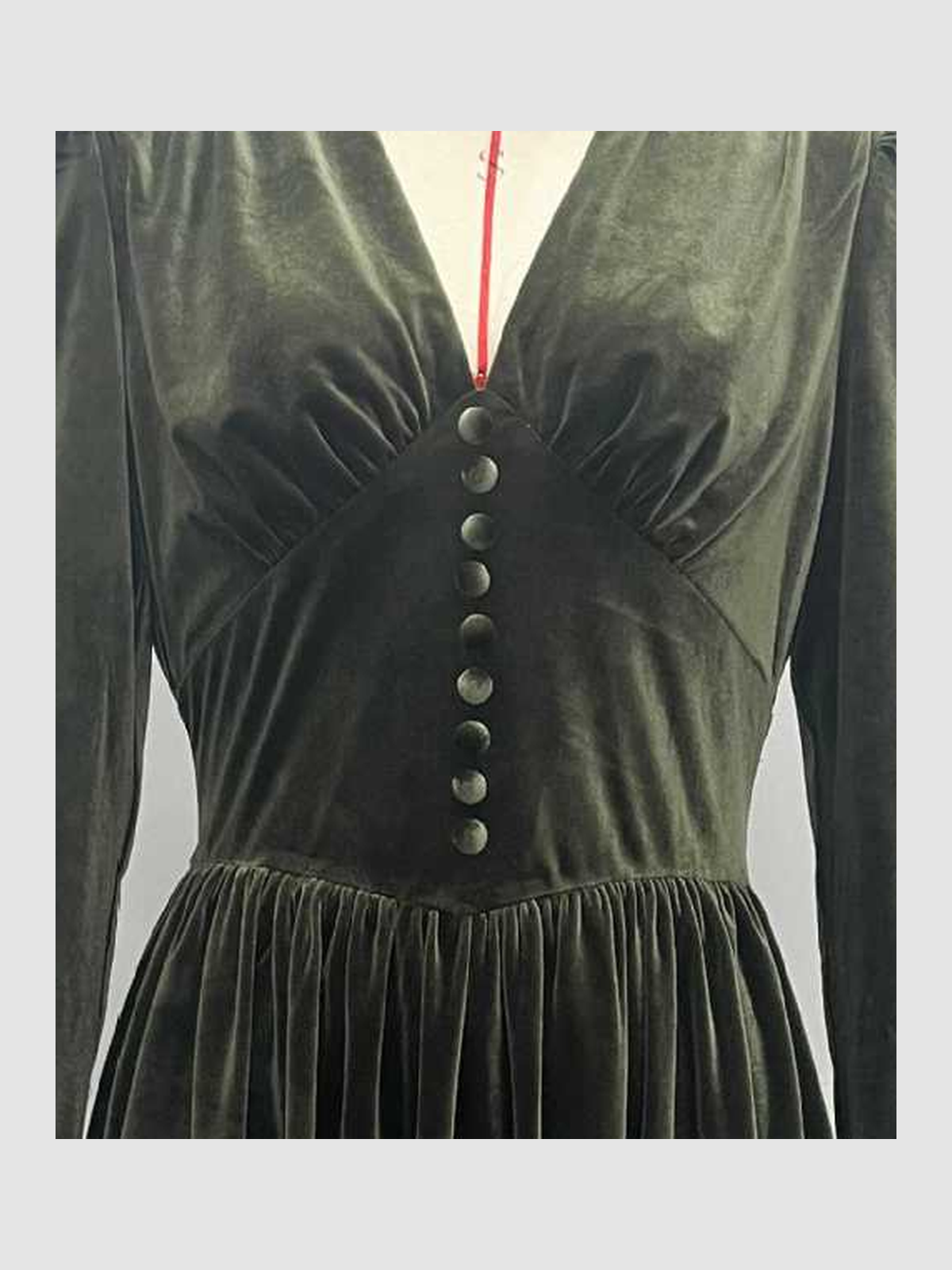 PQ2509081 03-detail PQ2509081 V-neck velvet dress: 03-detail
