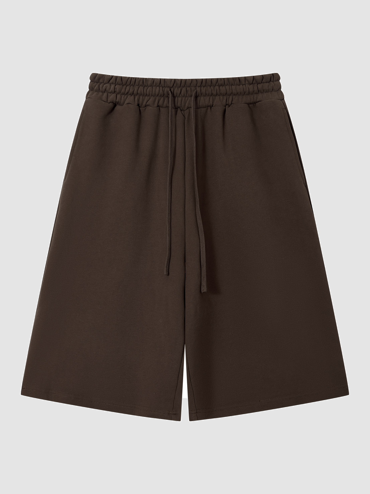 Men’s 400 GSM Cotton Wide-Leg Bermuda Sweat Shorts — color coffee brown Men's 400 GSM Cotton Wide-Leg Bermuda Sweat Shorts — color coffee brown