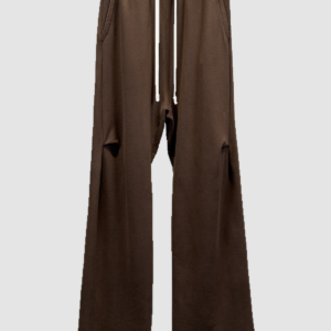 Men's 400 GSM Curved-Seam Flared Sweatpants — color coffee brown