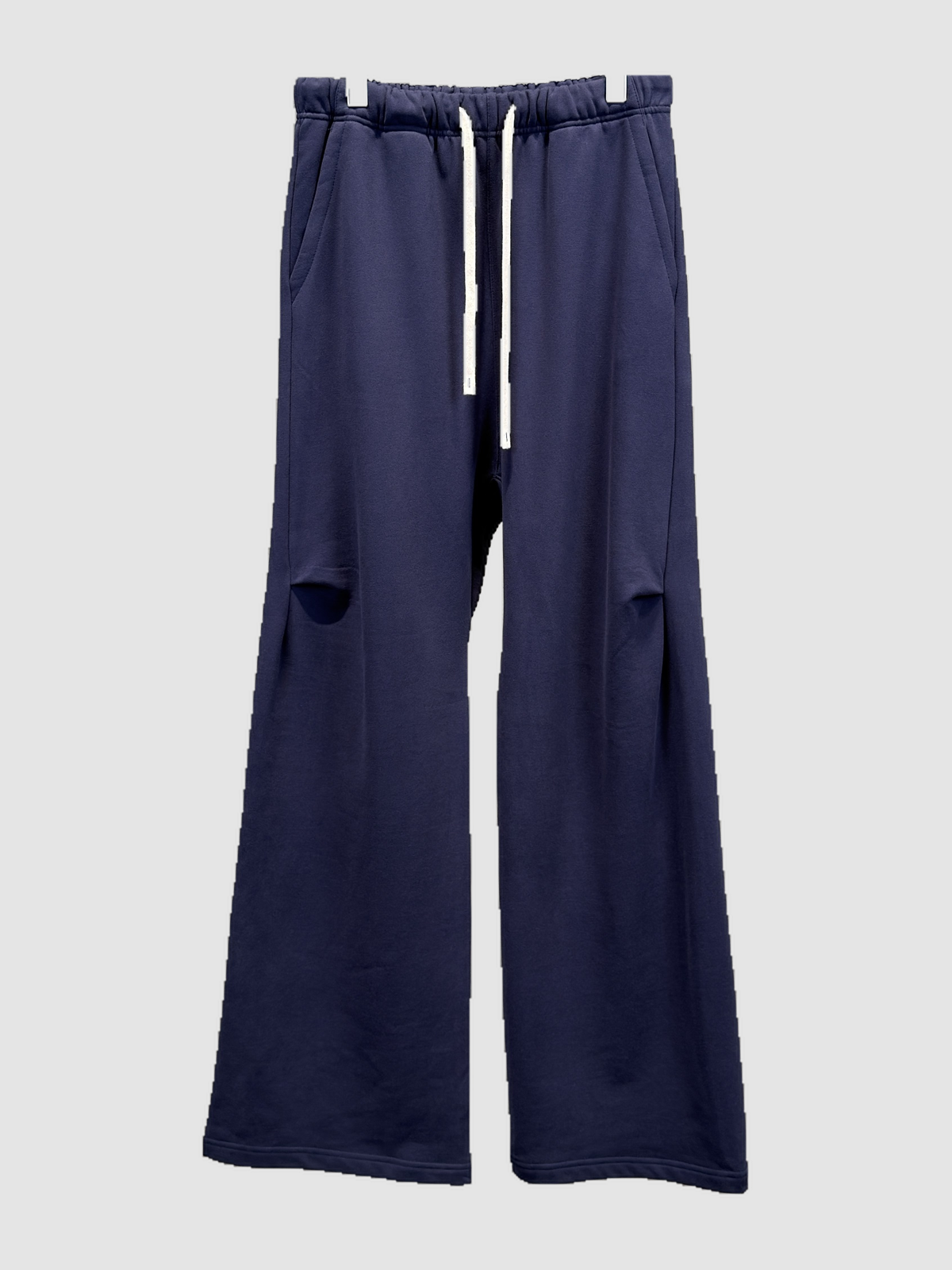 Men’s 400 GSM Curved-Seam Flared Sweatpants — color navy blue Men's 400 GSM Curved-Seam Flared Sweatpants — color navy blue