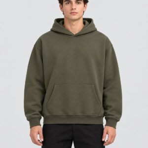 Men's 480 GSM Cotton Boxy Pullover Hoodie