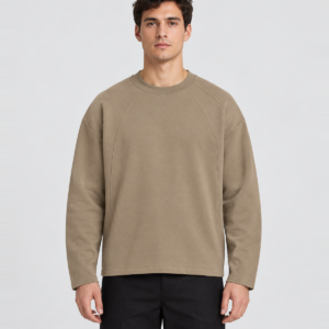 Men's 280 GSM Cotton-Modal Panel-Seam Boxy Long-Sleeve T-Shirt — main