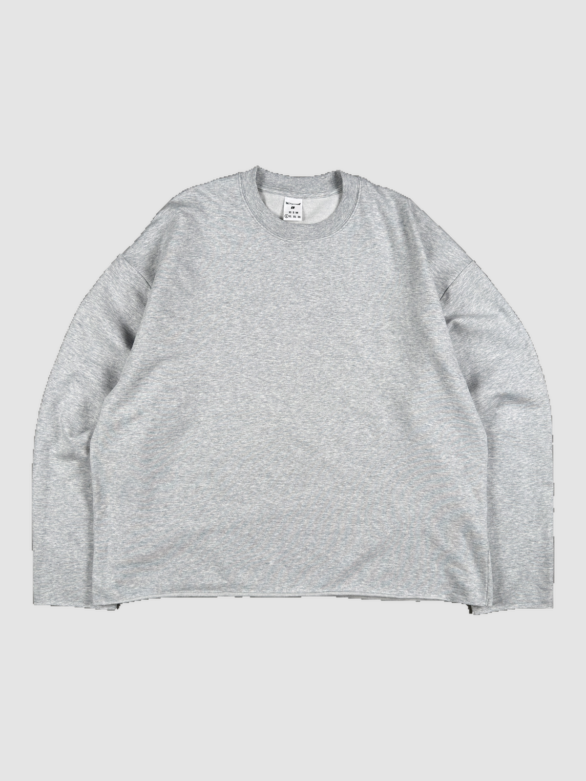 Men’s 280 GSM Cotton-Modal Curved-Sleeve Boxy Long-Sleeve T-Shirt — color heather gray Men's 280 GSM Cotton-Modal Curved-Sleeve Boxy Long-Sleeve T-Shirt — color heather gray