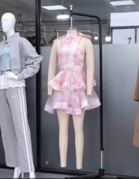 Garment samples displayed in YIMAN's Guangzhou showroom